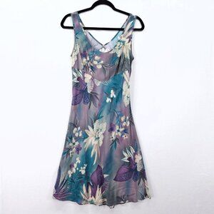 Vintage Hula Moon by Jams World Flower Sleeveless Tank Dress Small USA